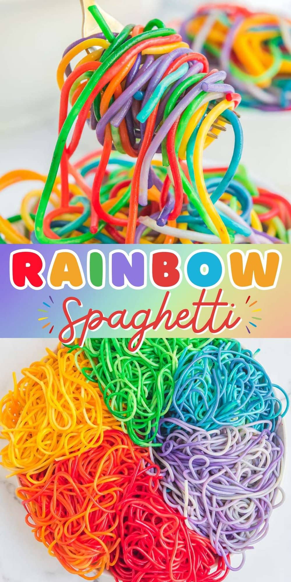 Rainbow Spaghetti pinterest