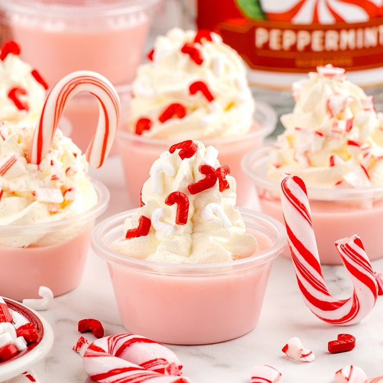 Candy Cane Cups With Candy Cane Infused Vodka