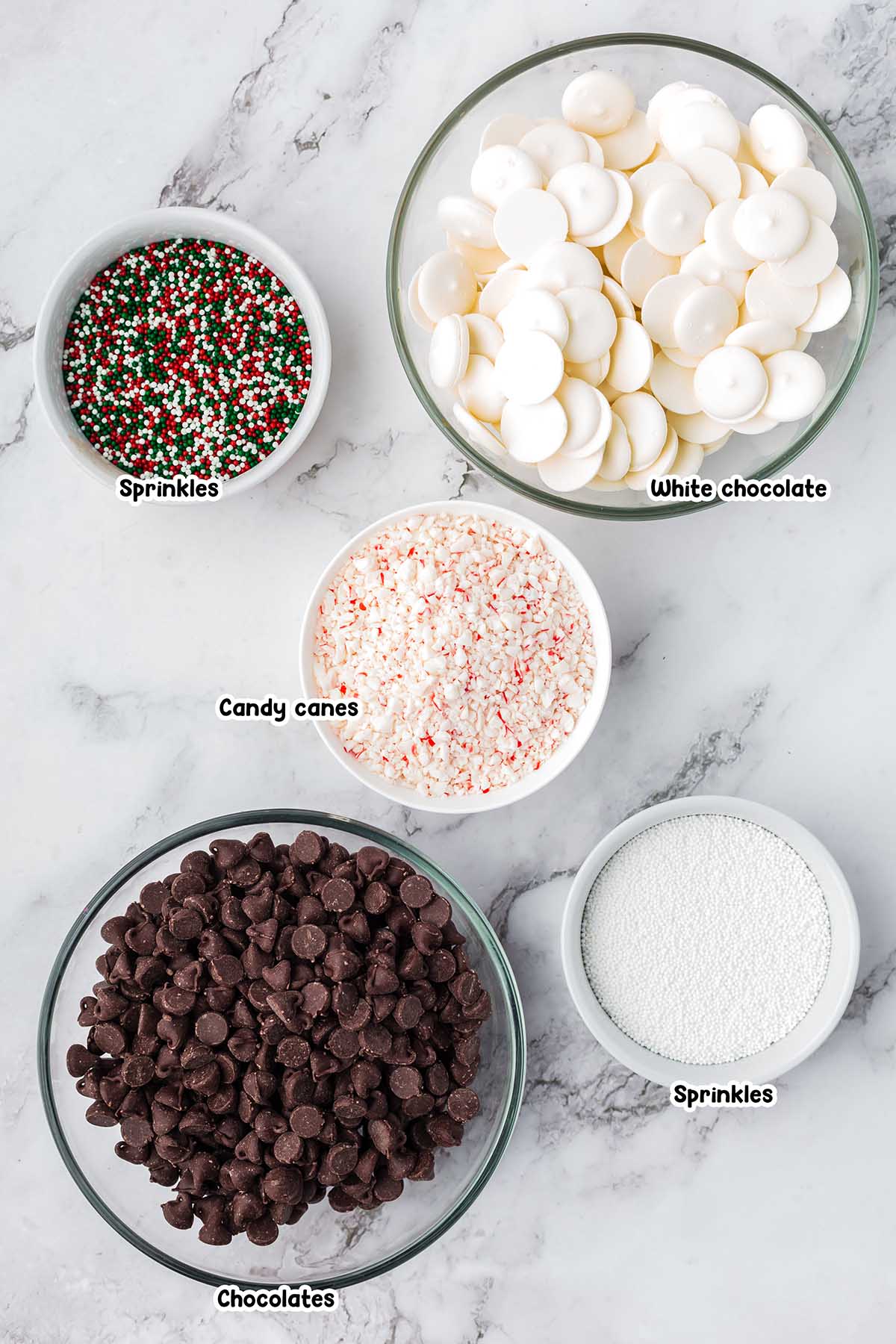 Chocolate  Christmas Candy ingredients.