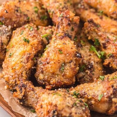 Garlic Pamesan Wings (Air Fryer Recipe) - Princess Pinky Girl