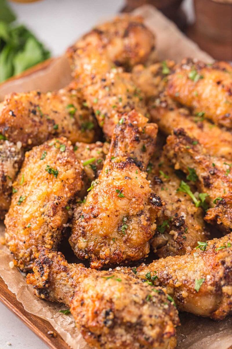 Garlic Pamesan Wings (Air Fryer Recipe) - Princess Pinky Girl