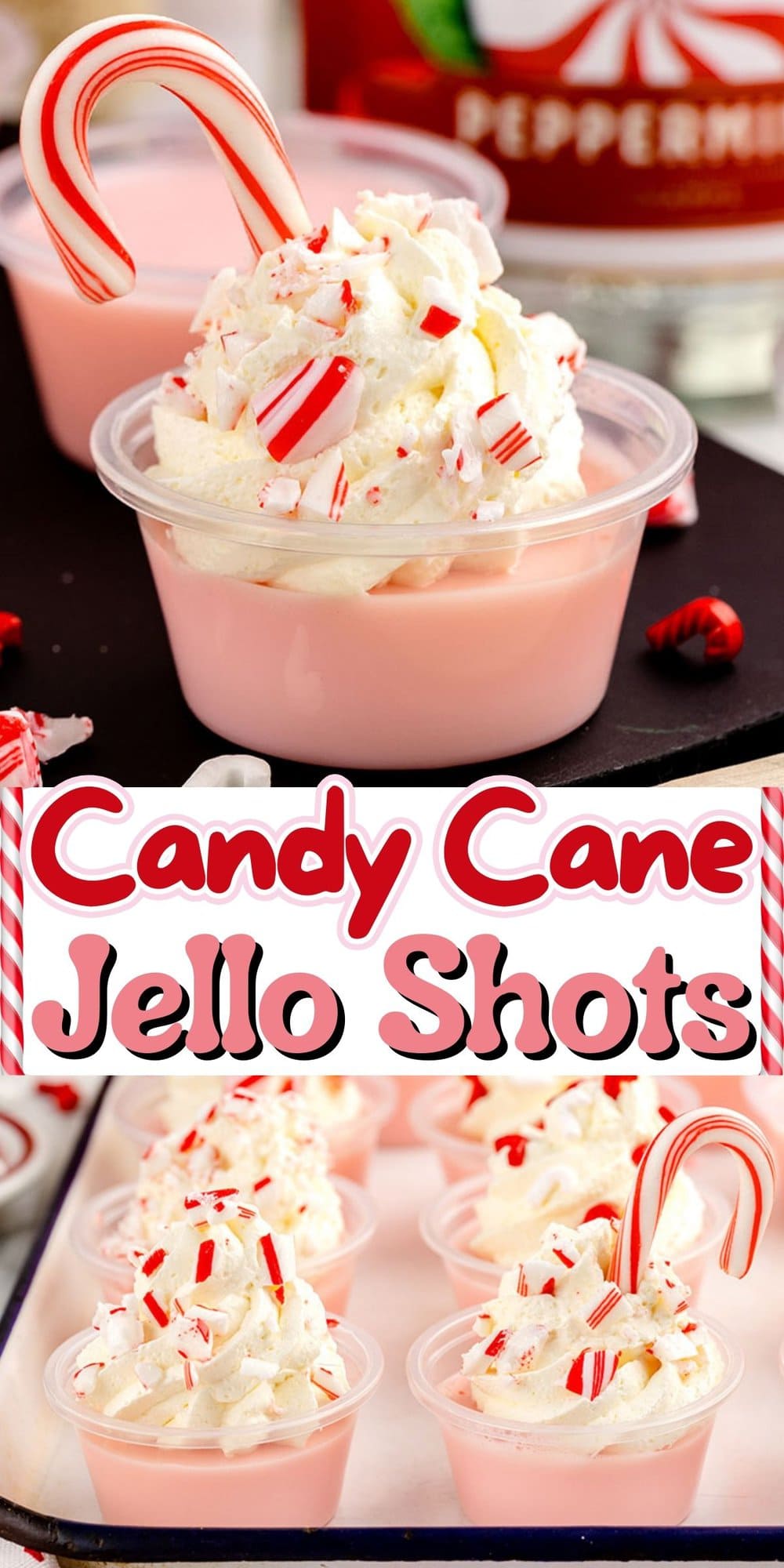 Candy Cane Jello Shots pinterest