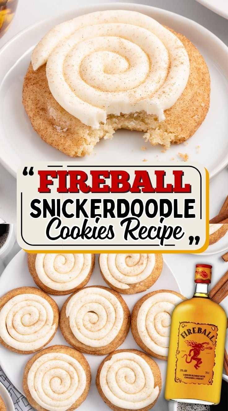 Soft fireball cookies coated made with Fireball whiskey and arranged on a plate
