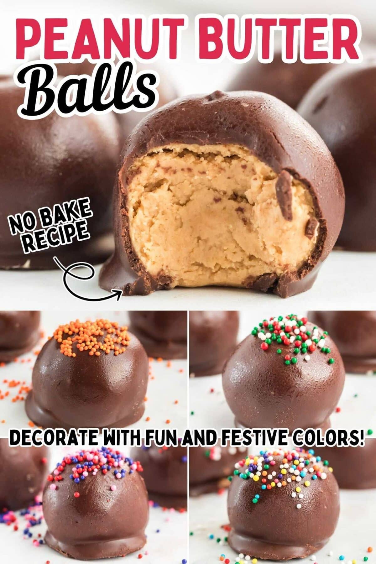 no bake peanut butter balls pin.