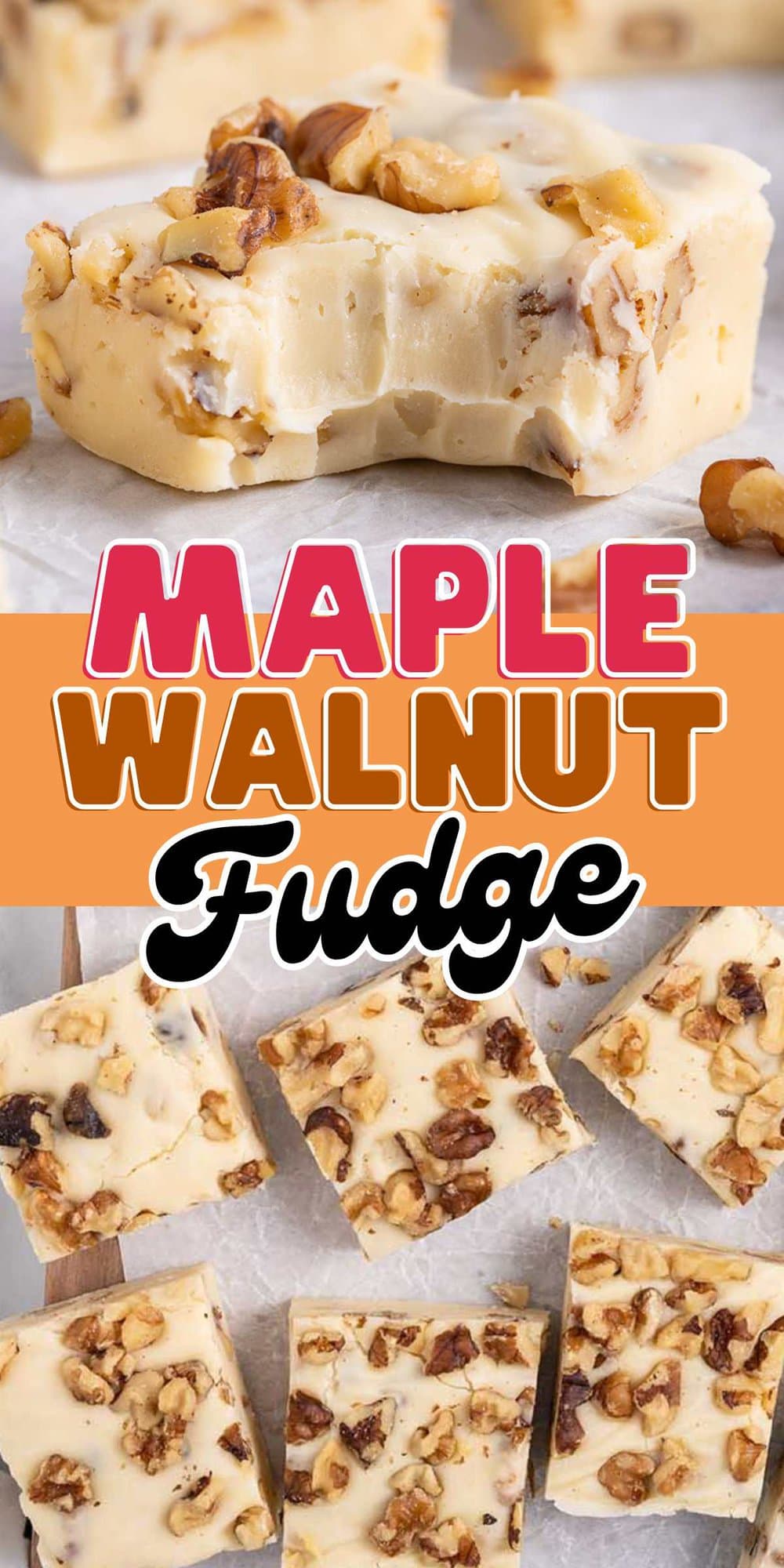 Maple Walnut Fudge pinterest