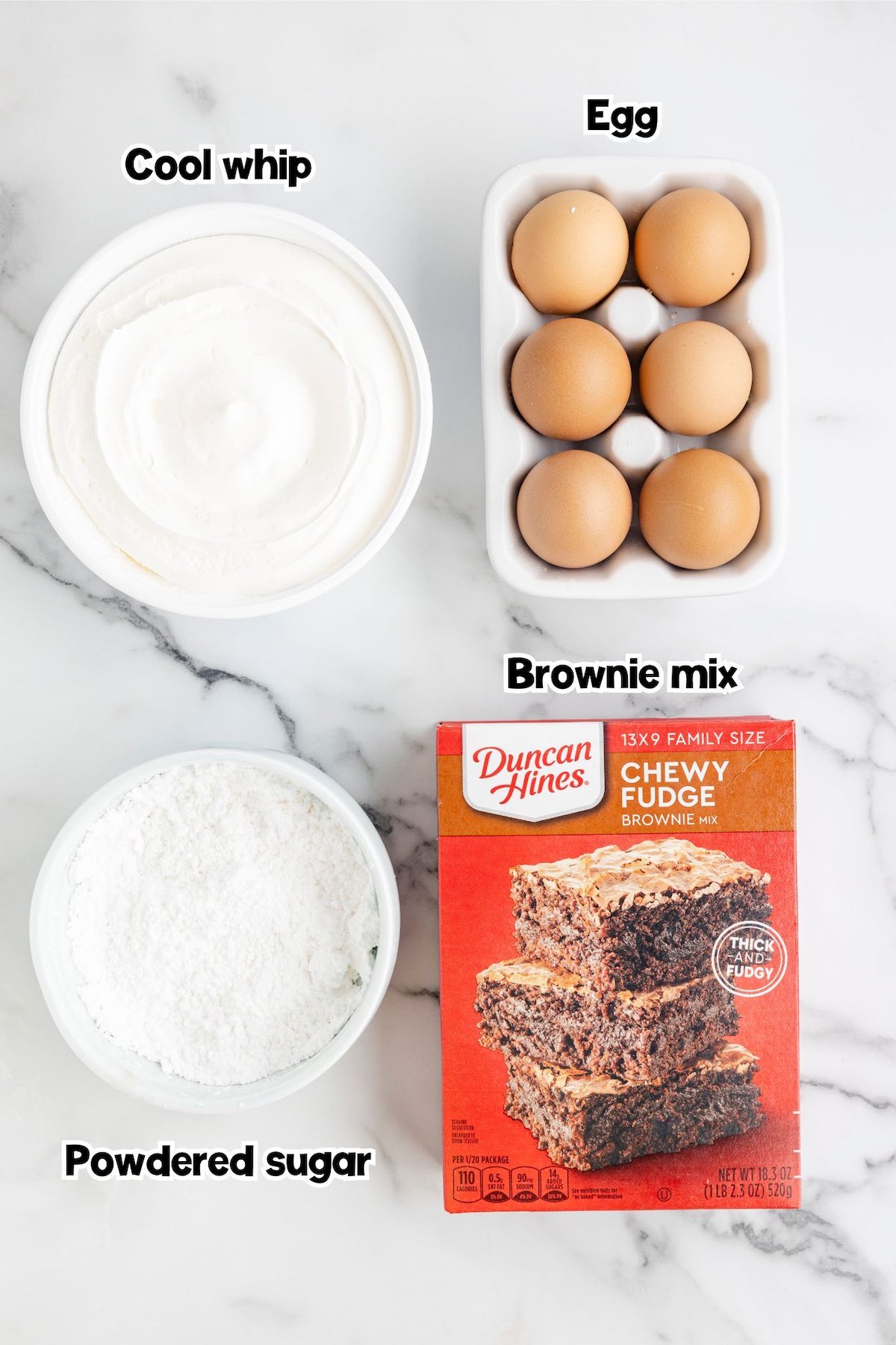 brownie mix cookies ingredients.