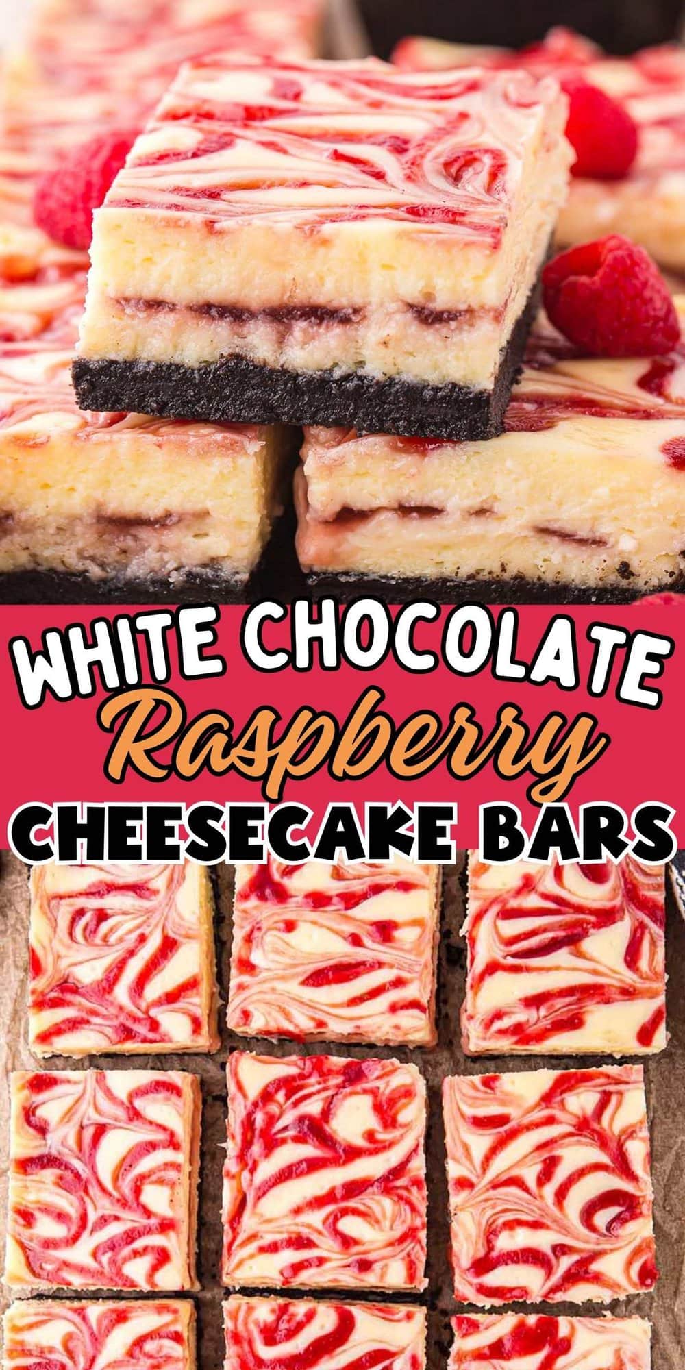 White Chocolate Raspberry Cheesecake Bars pinterest