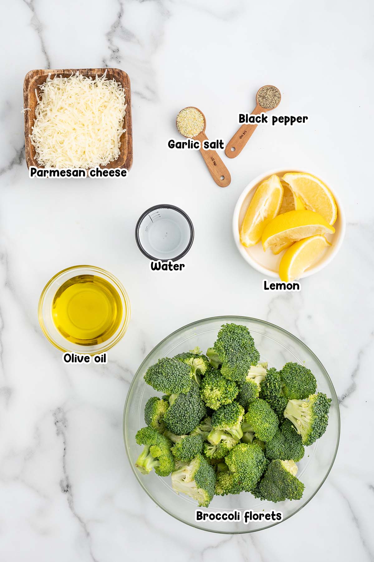 Air Fryer Broccoli ingredients.