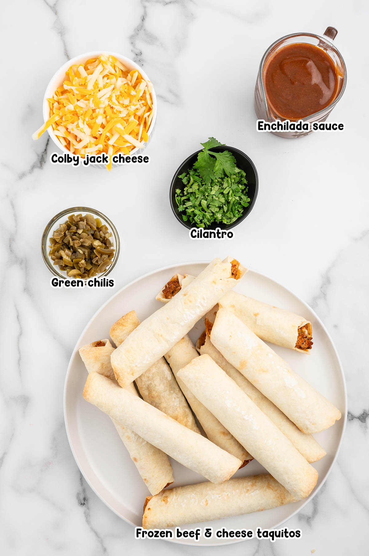 Lazy Enchiladas ingredients.