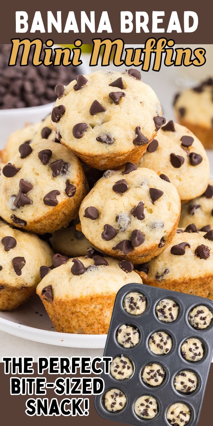 mini banana bread muffin pin.