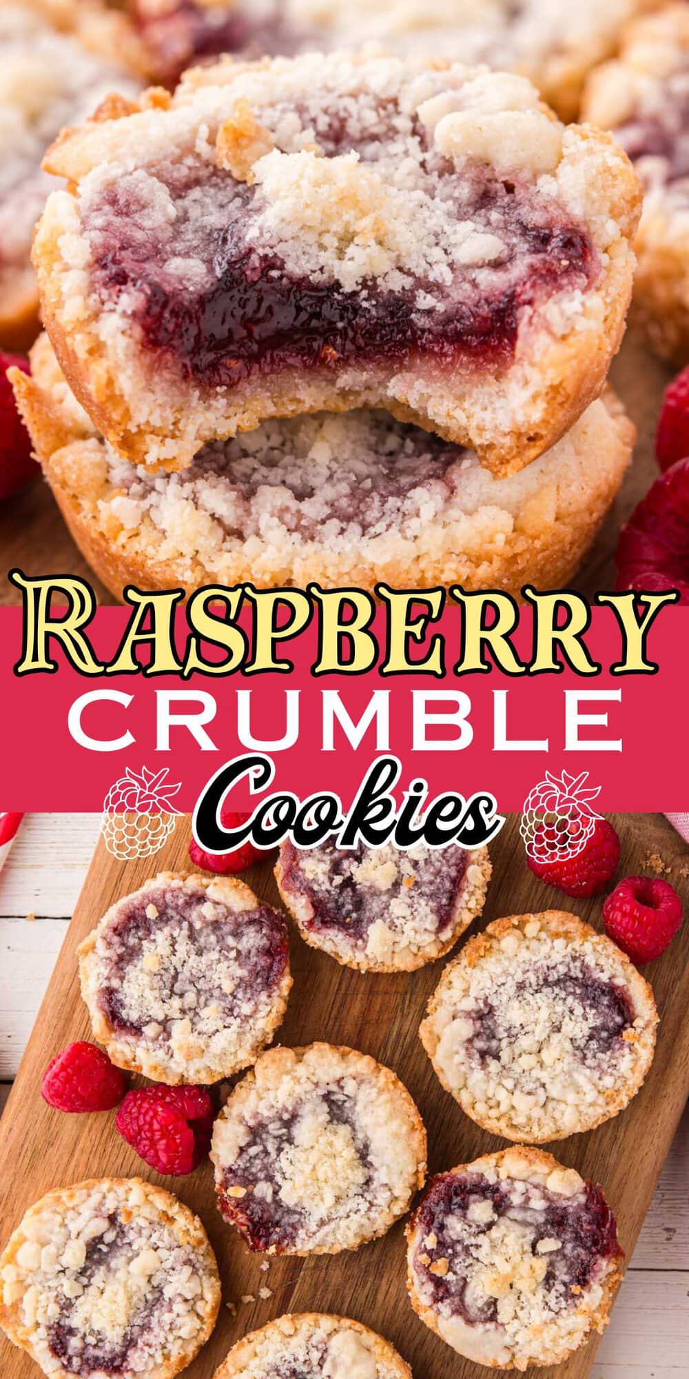 Raspberry Crumble Cookies pinterest