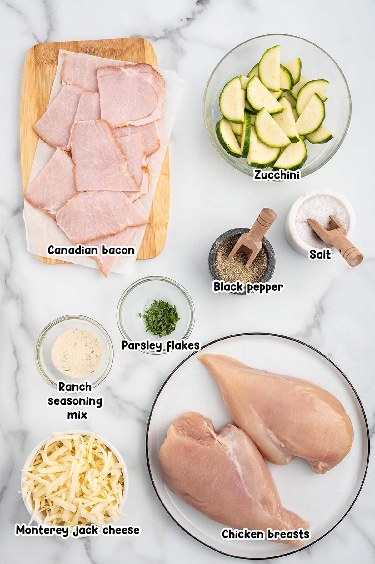 Hasselback Chicken ingredients.