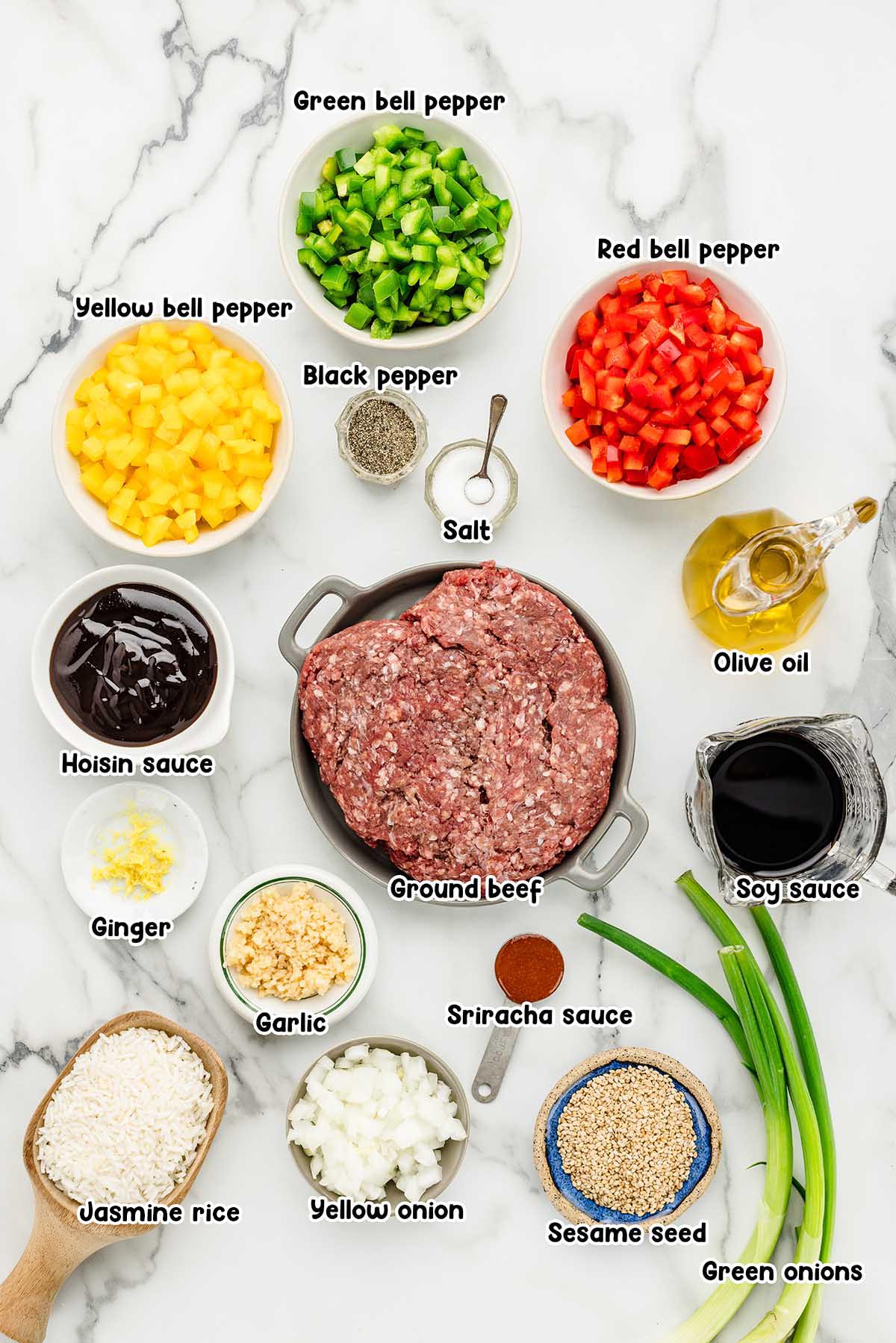 beef bowl ingredients.