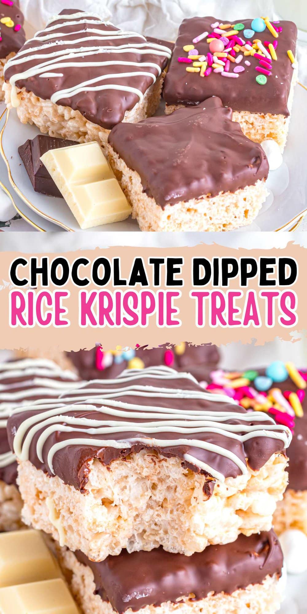 Chocolate Dipped Rice Krispie Treats pinterest