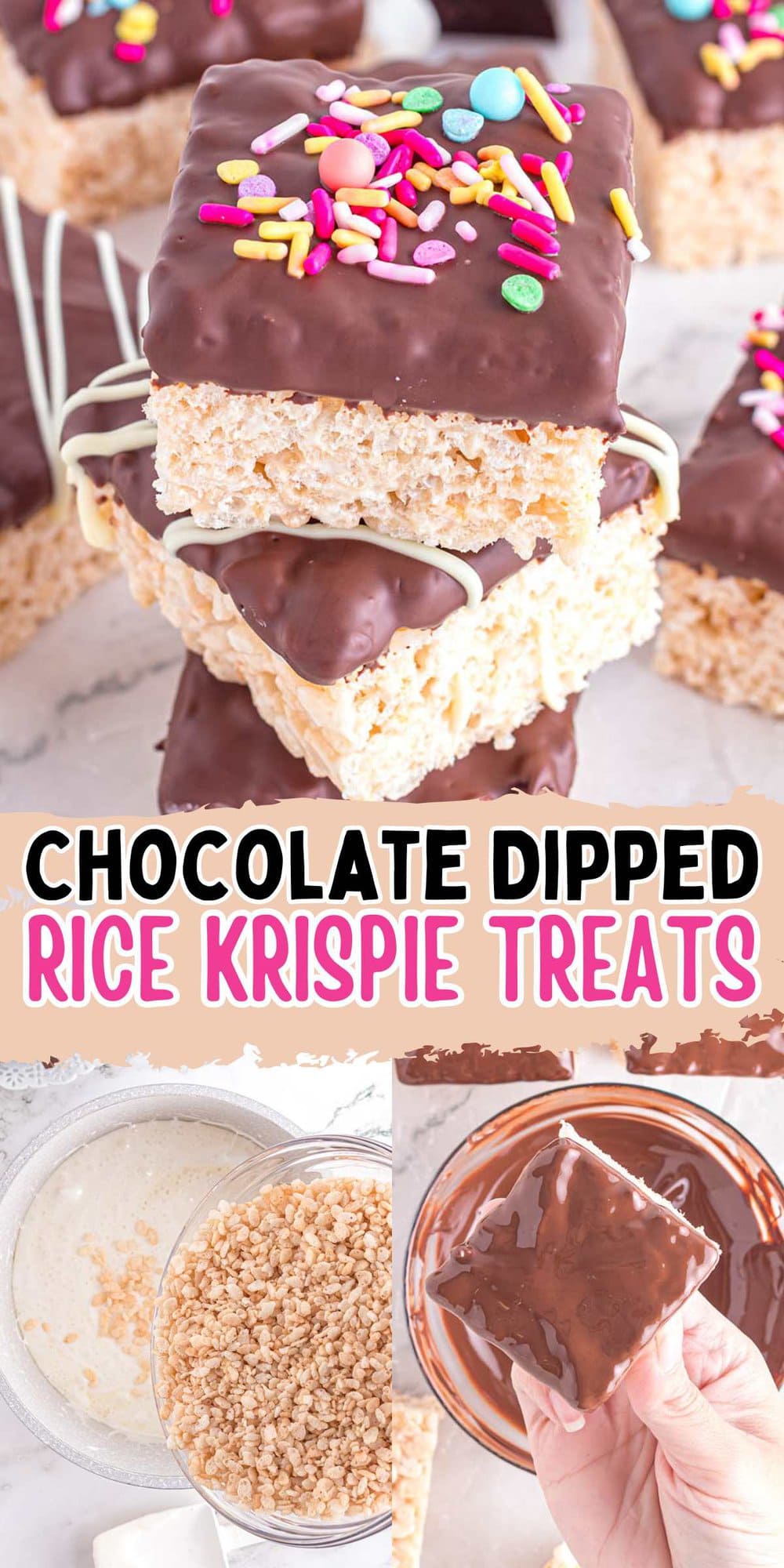 Chocolate Dipped Rice Krispie Treats pinterest
