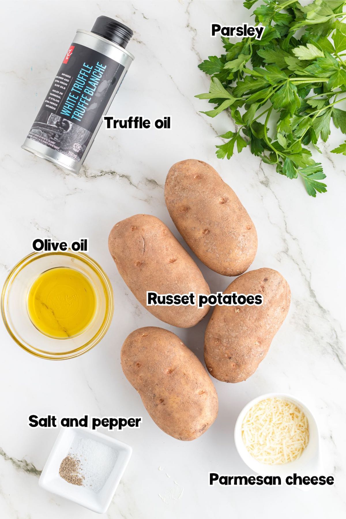 Truffle Fries ingredients.