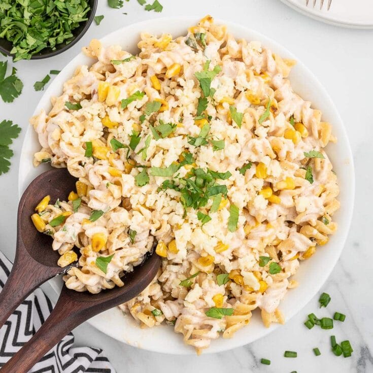 Street Corn Pasta Salad in a large bowl.