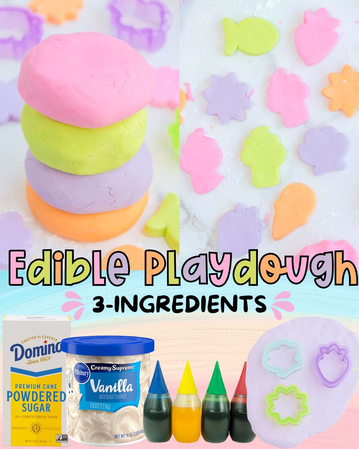 edible playdough pins.