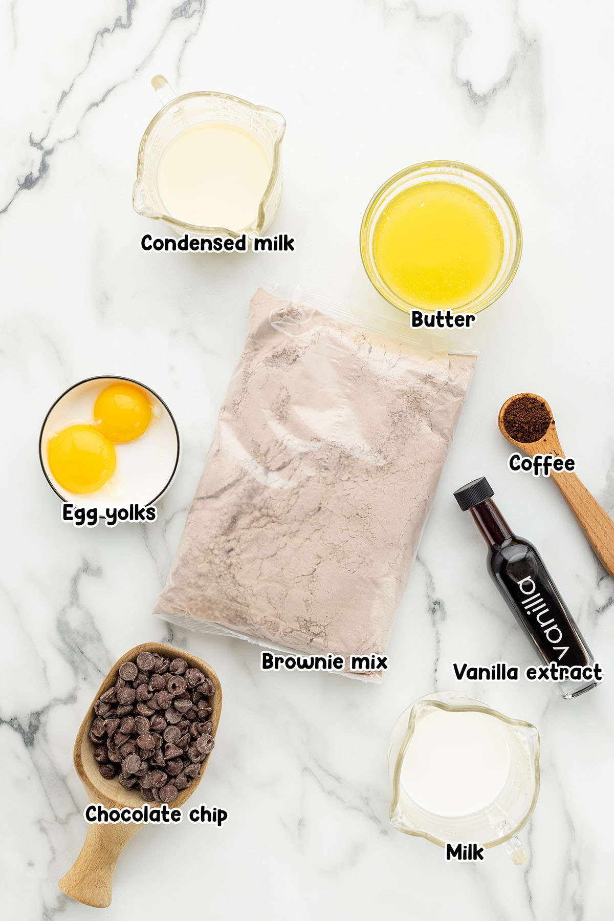 How to Make Better Boxed Brownies ingredients.