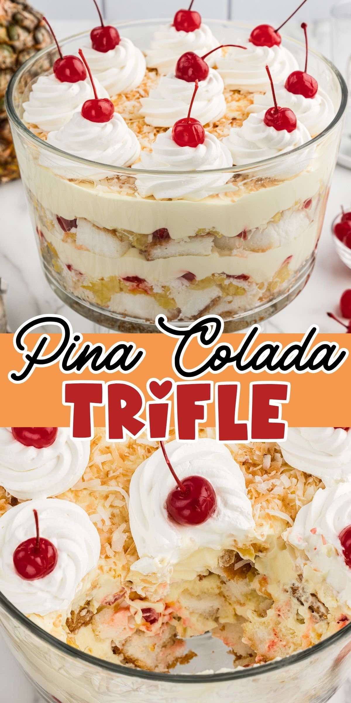 Pina Colada Trifle pins.