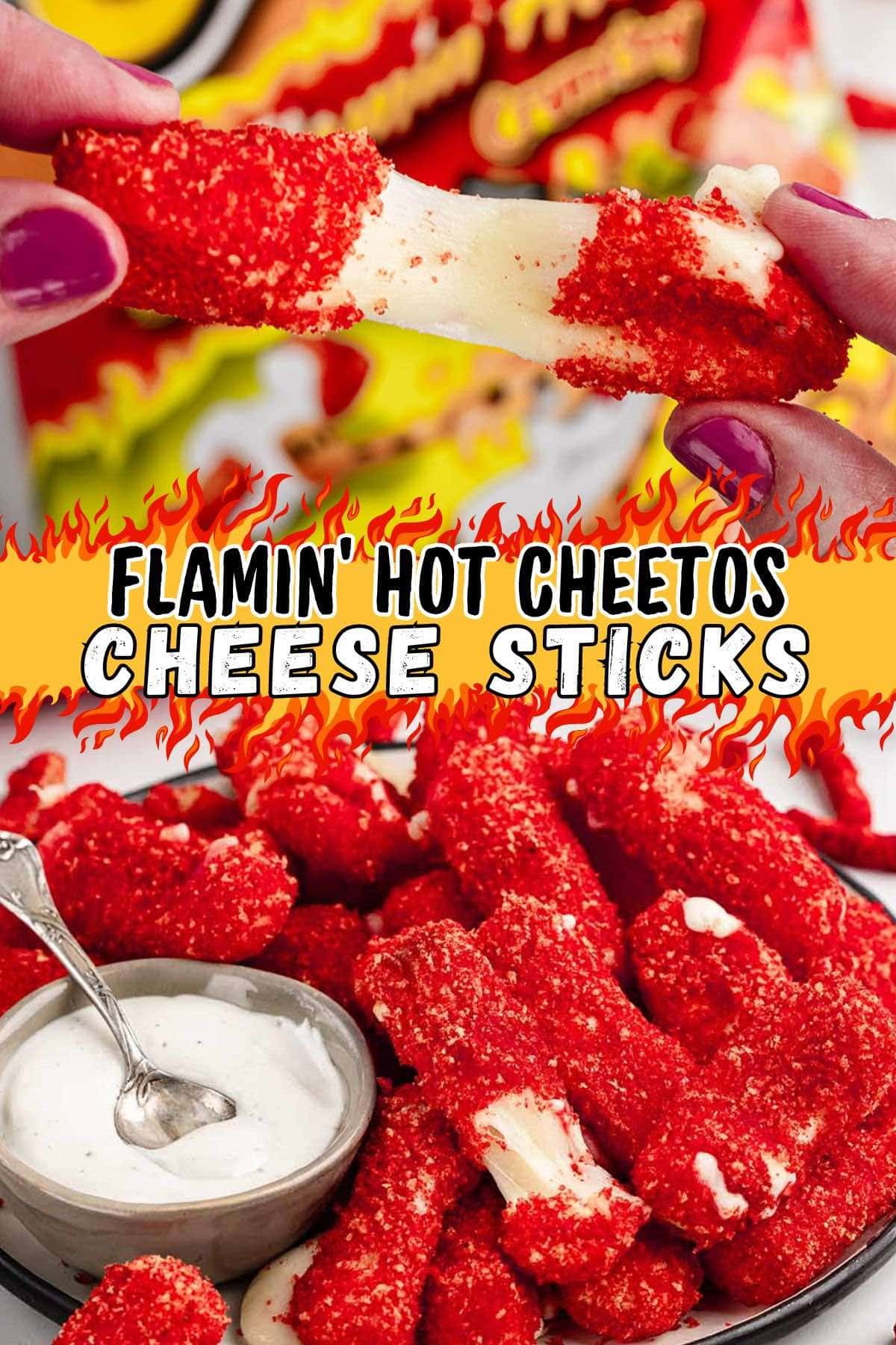 Hot Cheeto Cheese Sticks pins.