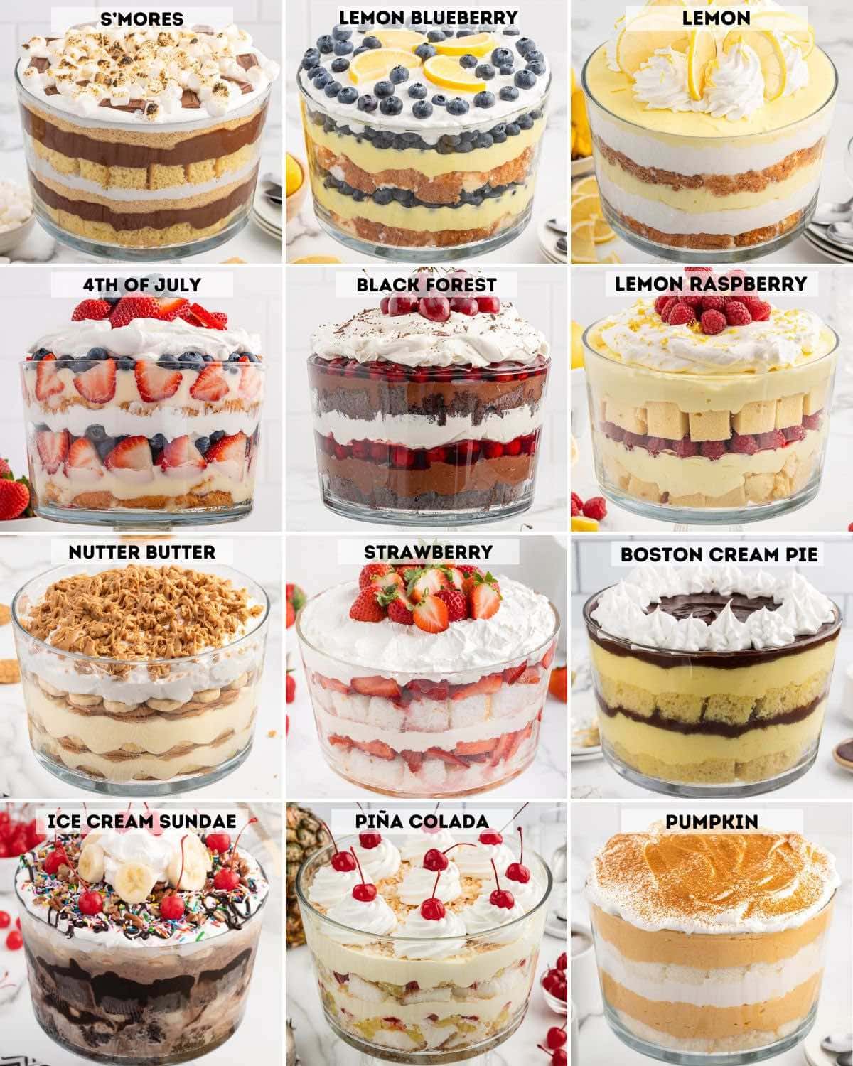 trifle recipes socials. 