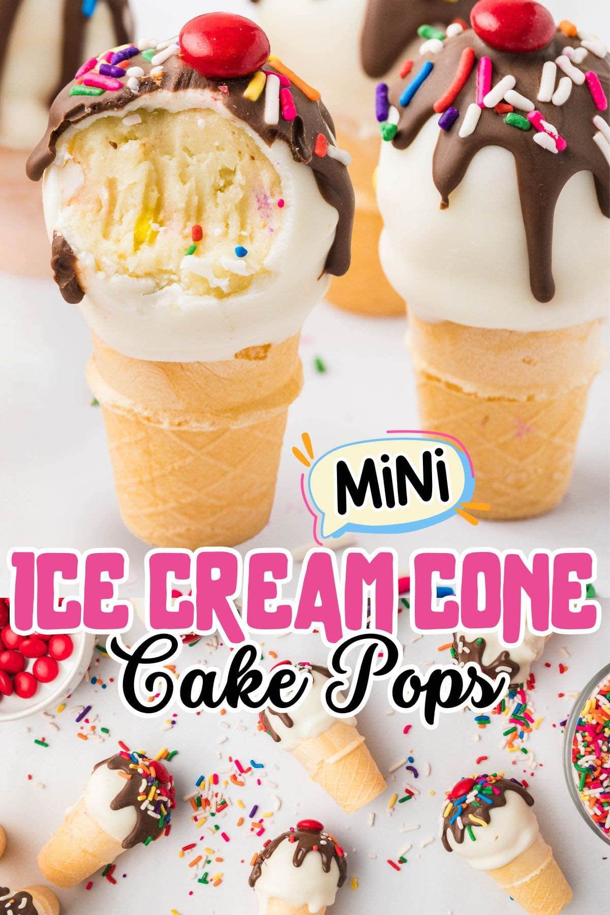 cake pop ice cream cone pin.