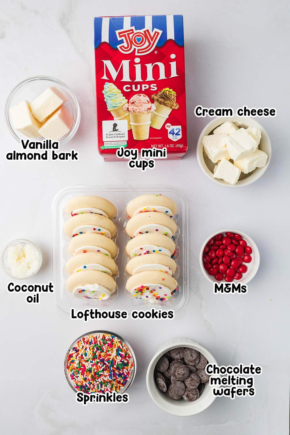 Cake Pops Ice Cream Cones ingredients.