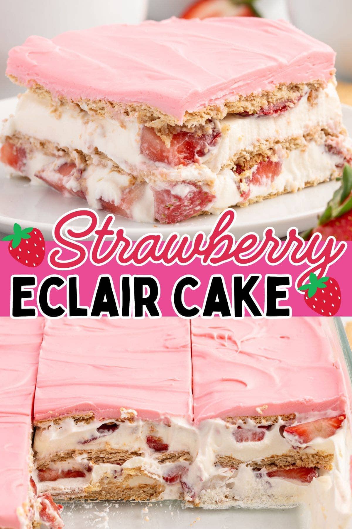 Strawberry Eclair Cake pin.