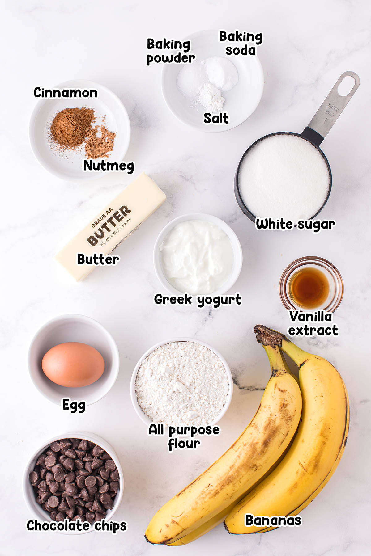 Banana Bread Cookies ingredients.