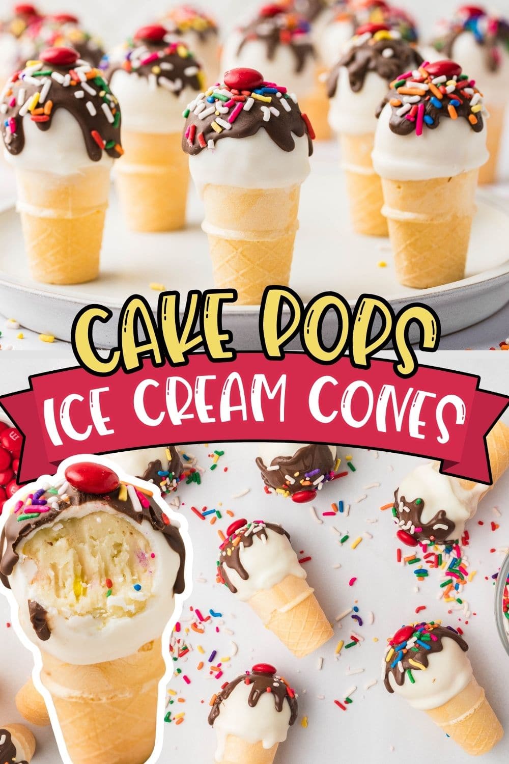 Cake Pops Ice Cream Cones Pin.