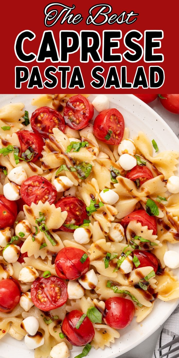 Caprese Pasta Salad Pin 2.