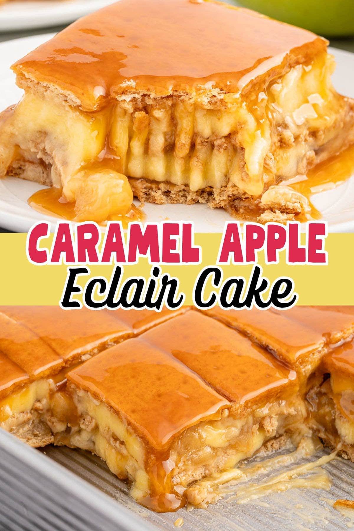 Caramel Apple Eclair Cake pinterst