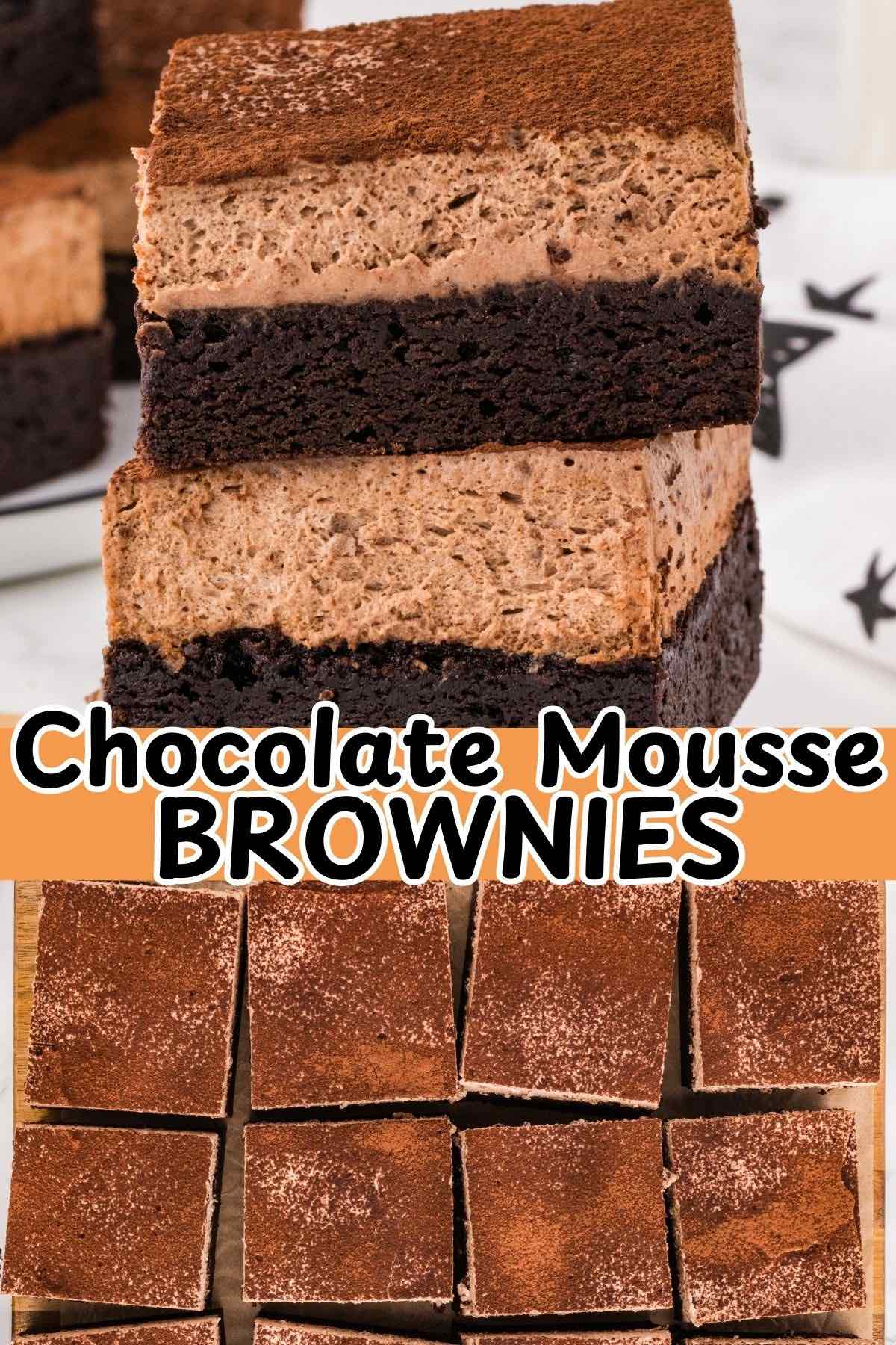 chocolate mousse brownies pin.