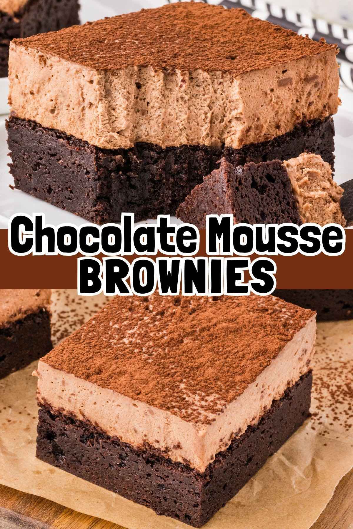 chocolate mousse brownies pin.