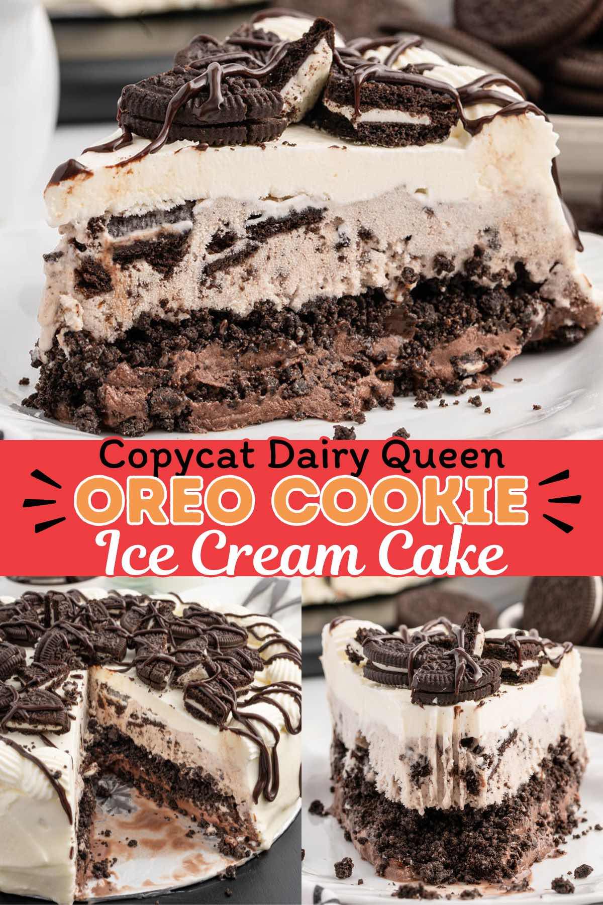 Dairy Queen Copycat Oreo Cookie Ice Cream Cake pin.