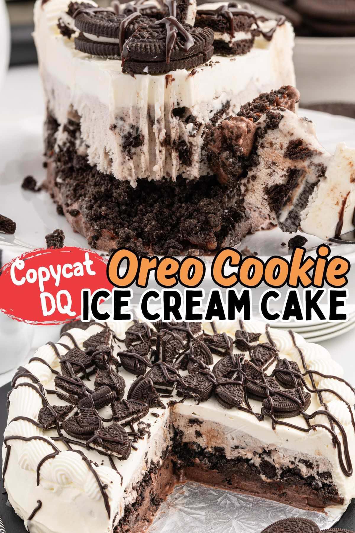 Dairy Queen Copycat Oreo Cookie Ice Cream Cake pin.