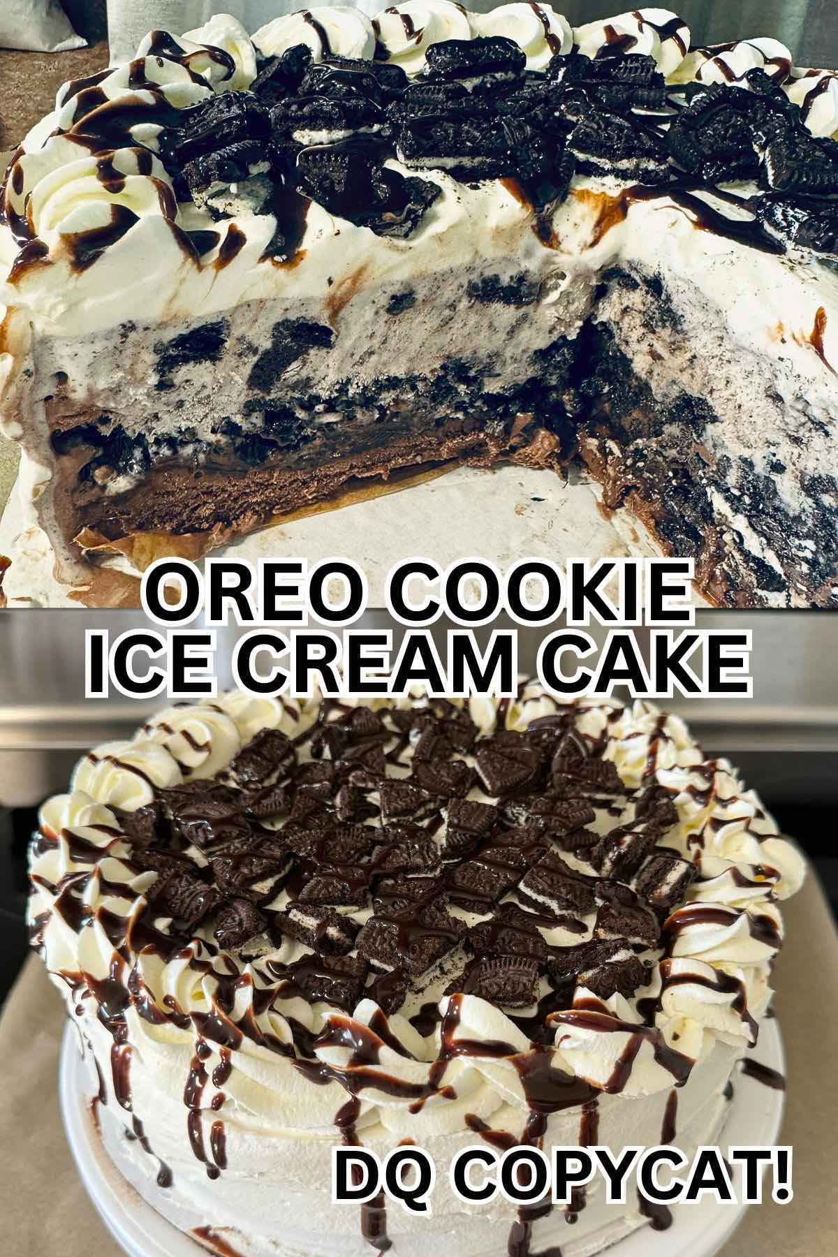 Dairy Queen Copycat Oreo Cookie Ice Cream Cake pin.