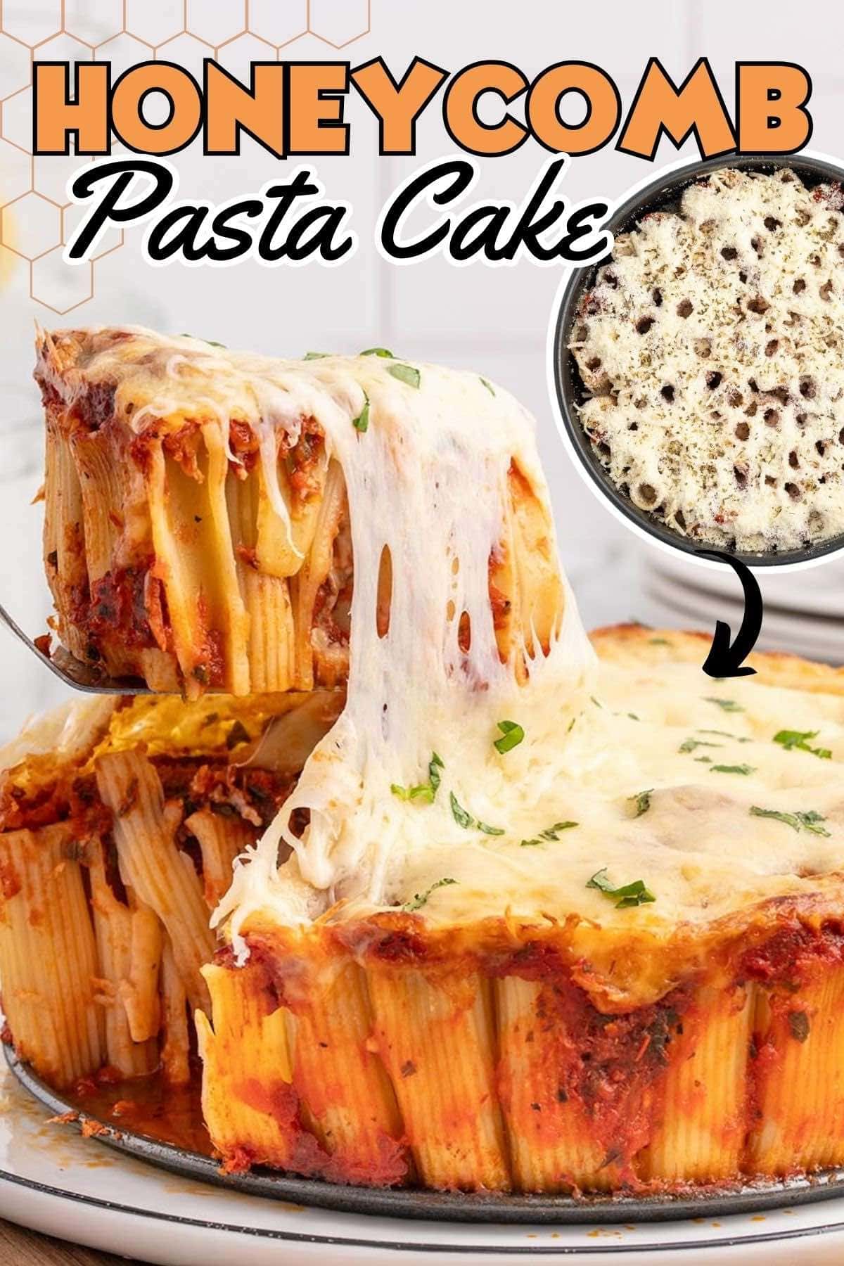 Honeycomb pasta cake pin.