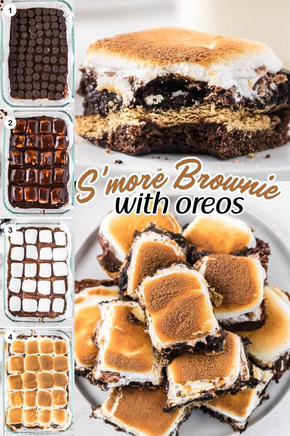 smores brownie with oreos.