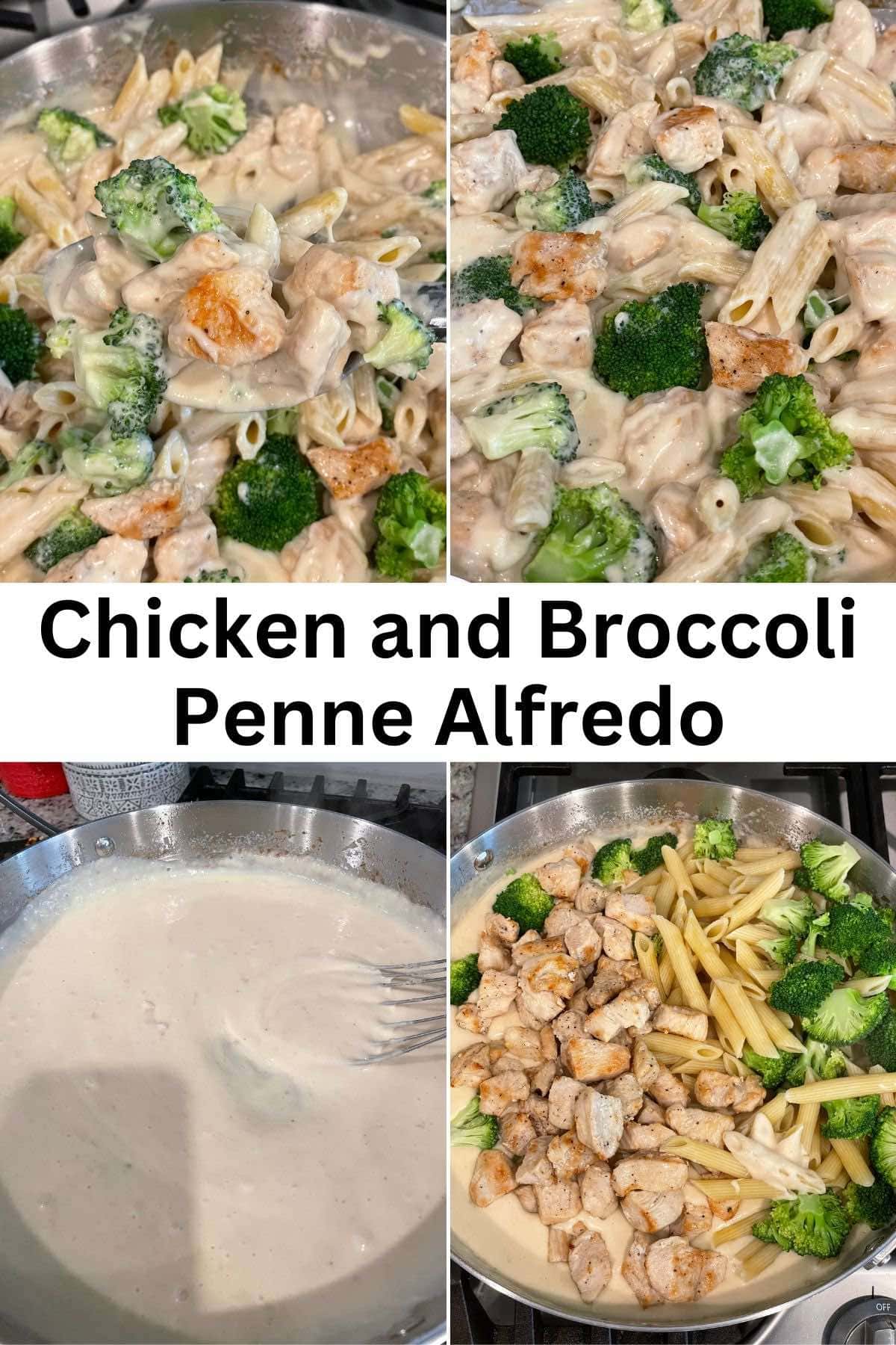 Chicken and Broccoli Penne Alfredo pin.