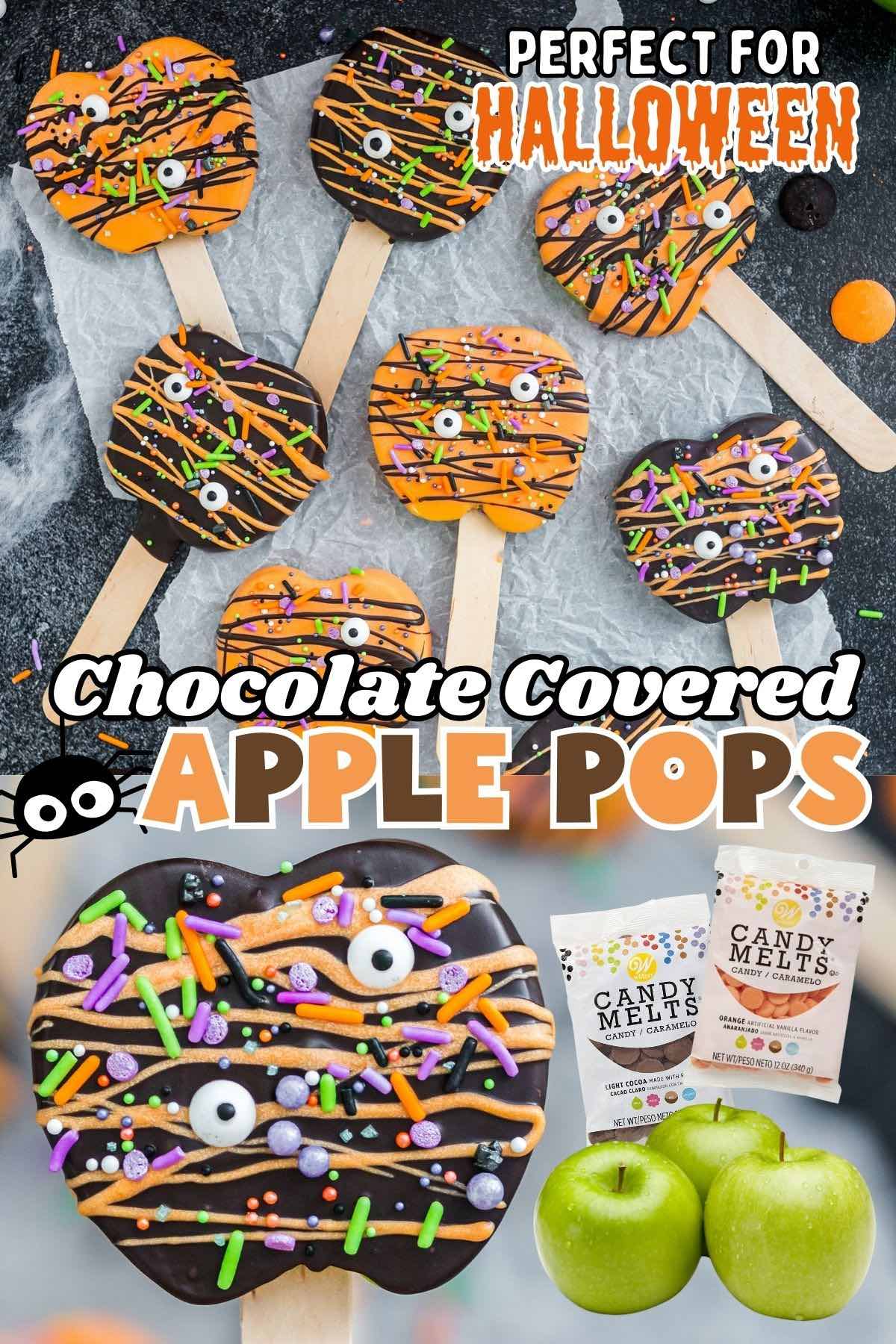 halloween apple pops.