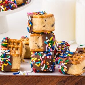 stack of Pretzel Cookie Dough Bites.