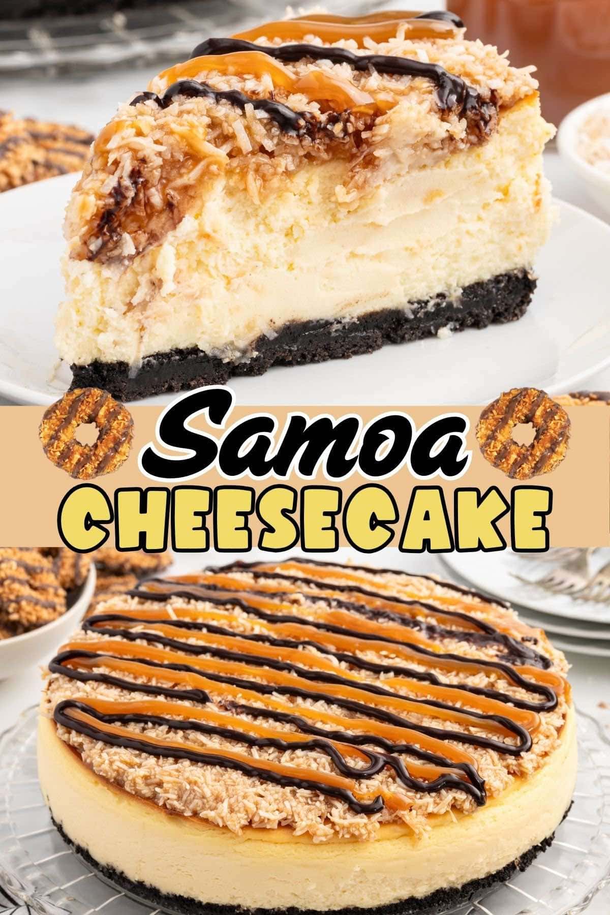 samoa cheesecake pin.