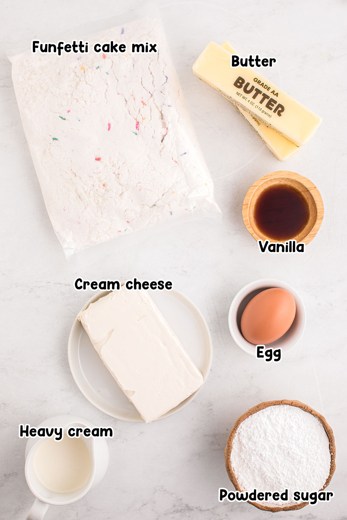 Unicorn Bars ingredients.