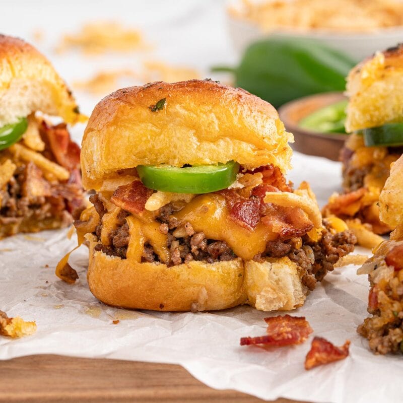 cowboy slider on top of parchment paper.