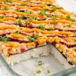 Sushi Bake in a baking dish.