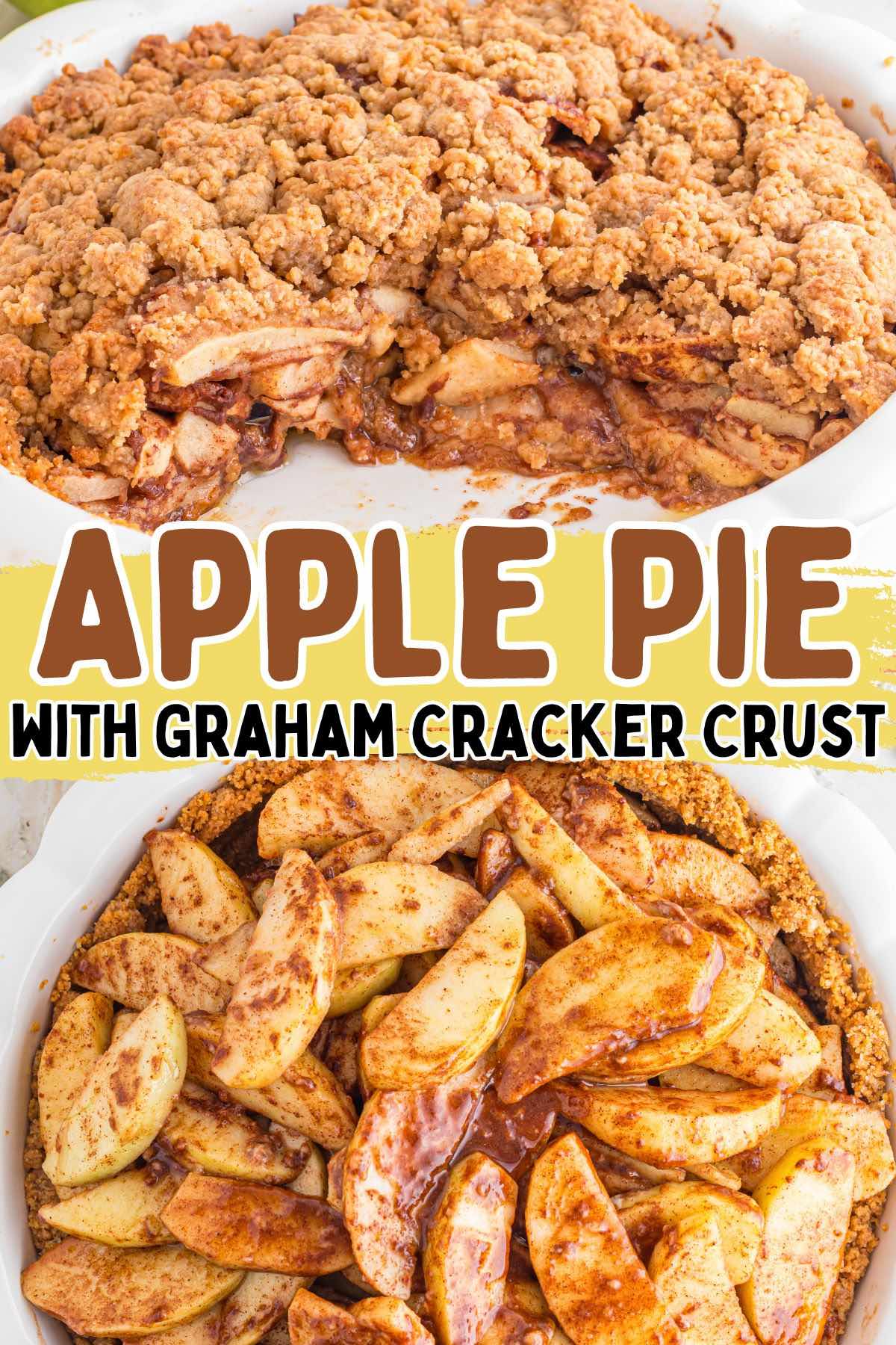 apple pie with graham cracker crust pin.