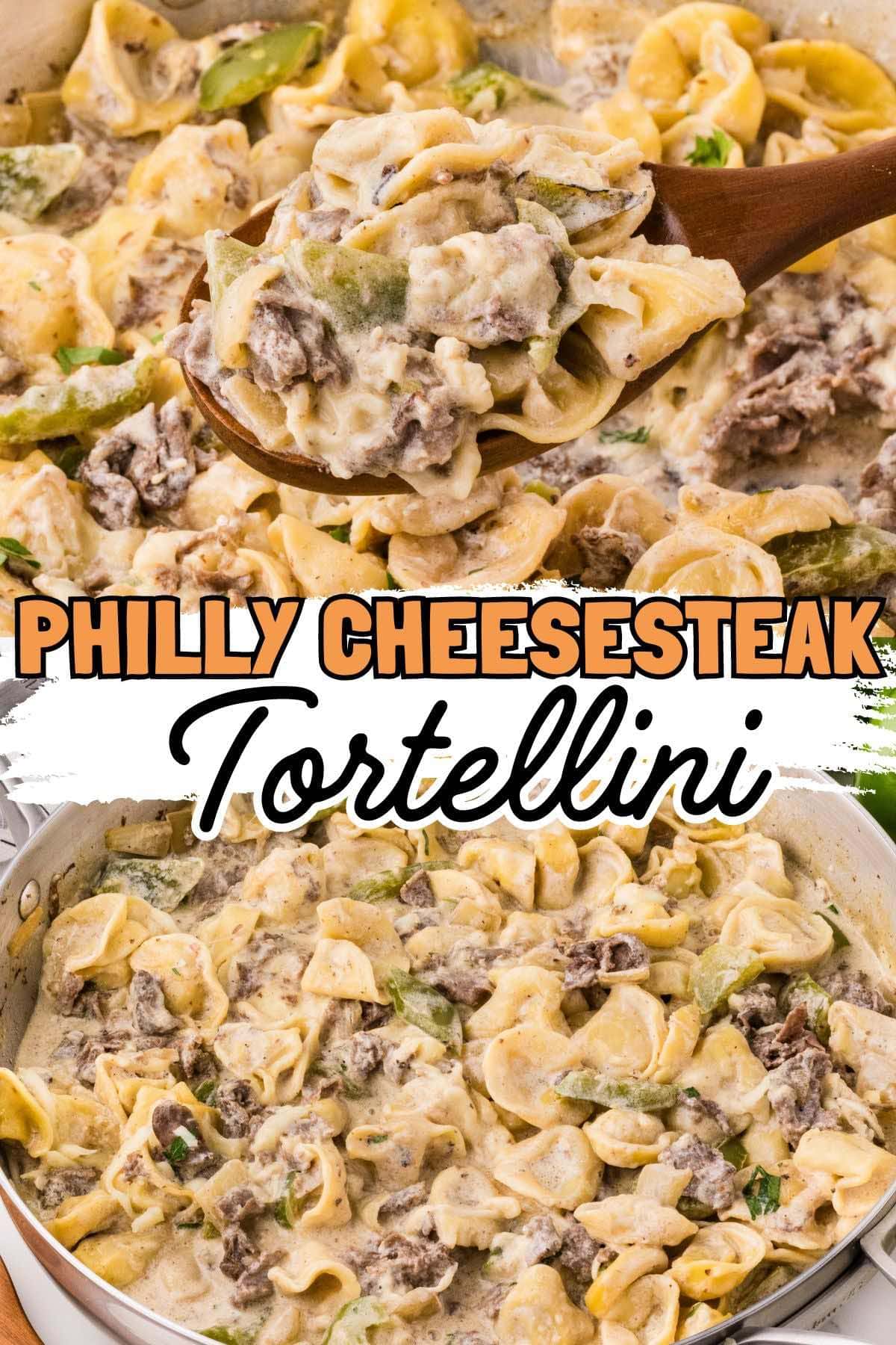 philly cheesesteak tortellini pin.