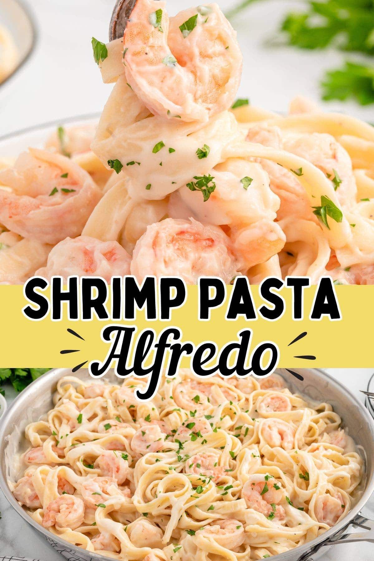 shrimp pasta alfredo pin.